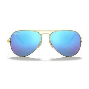 Ray-Ban Aviator Flash Sunglasses RB3025 112/4L 58-14 Blue Flash Retail $230